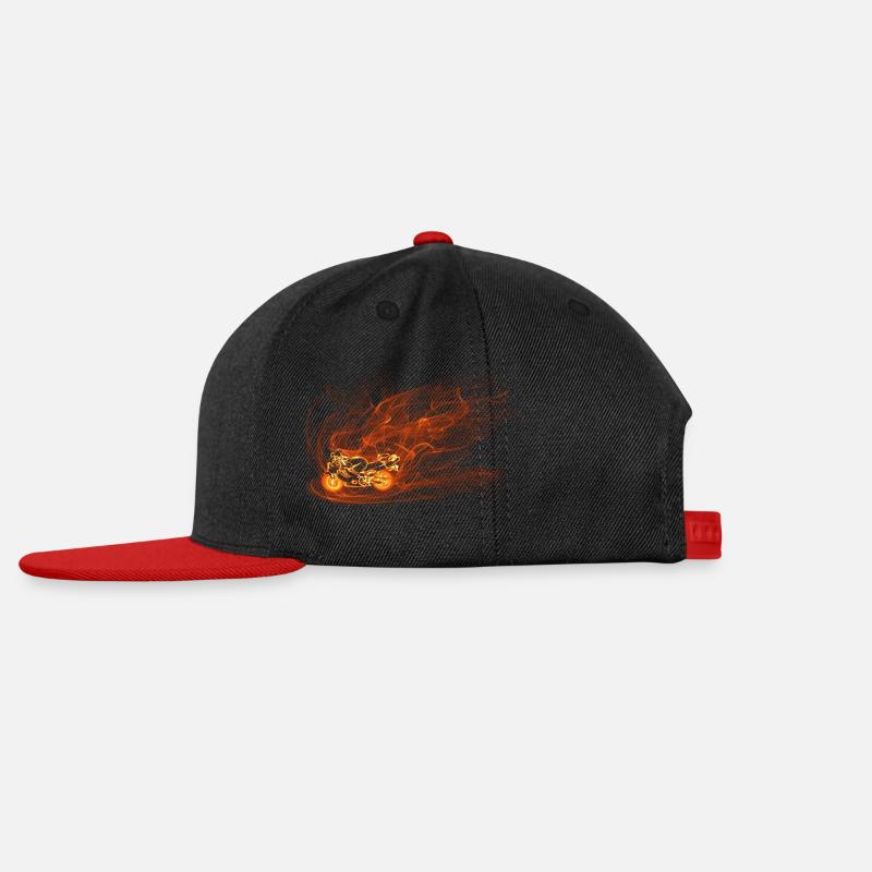Flame Biker - Casquette snapback - noir/rouge