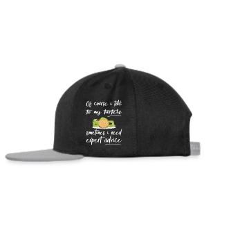 Funny Turtle Design Pet - Snapback Cap - black/grey - Left