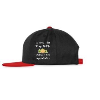 Funny Turtle Design Pet - Snapback Cap - black/red - Left