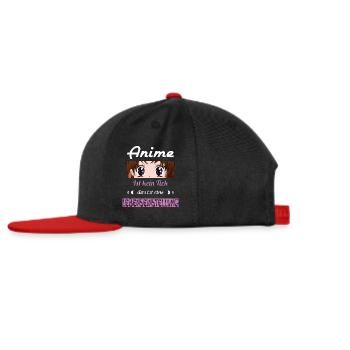 Anime ist kein Tick ist eine Lebenseinstellung - Snapback Cap - Schwarz/Rot - Links