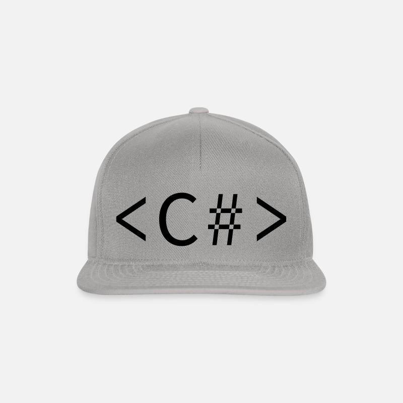 C # - Casquette snapback - graphite/graphite