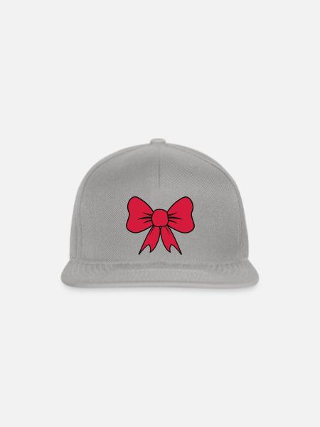 Geschenkschleife Schleife Masche - Snapback Cap - Graphit/Graphit