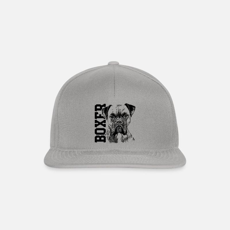 Boxer Hund Deutscher Boxer - Snapback Cap - Graphit/Graphit