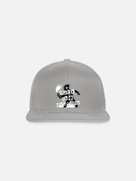Fuck the System - Snapback Cap - Graphit/Graphit