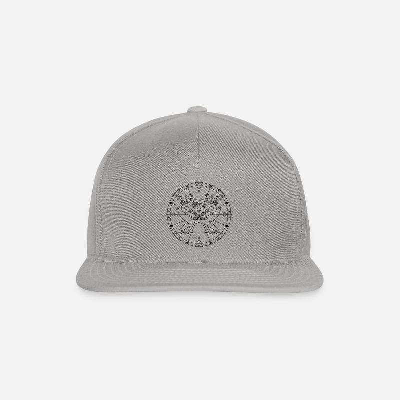 Ravens dark outline - Snapback Cap - graphite/graphite