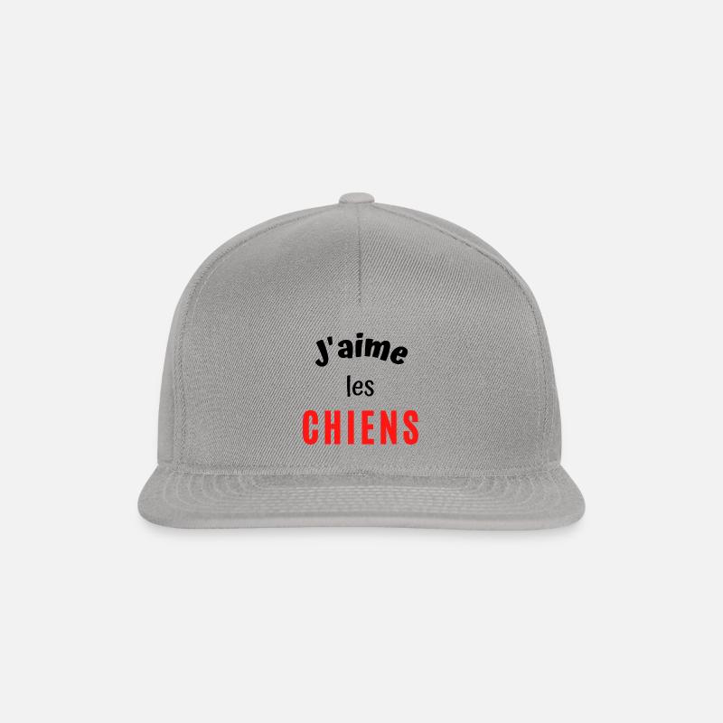 J'aime les chiens - Casquette snapback - graphite/graphite