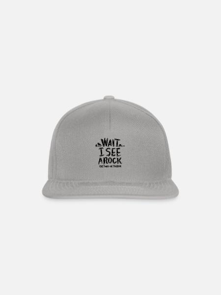 Wait I See A Rock - Snapback Cap - Graphit/Graphit