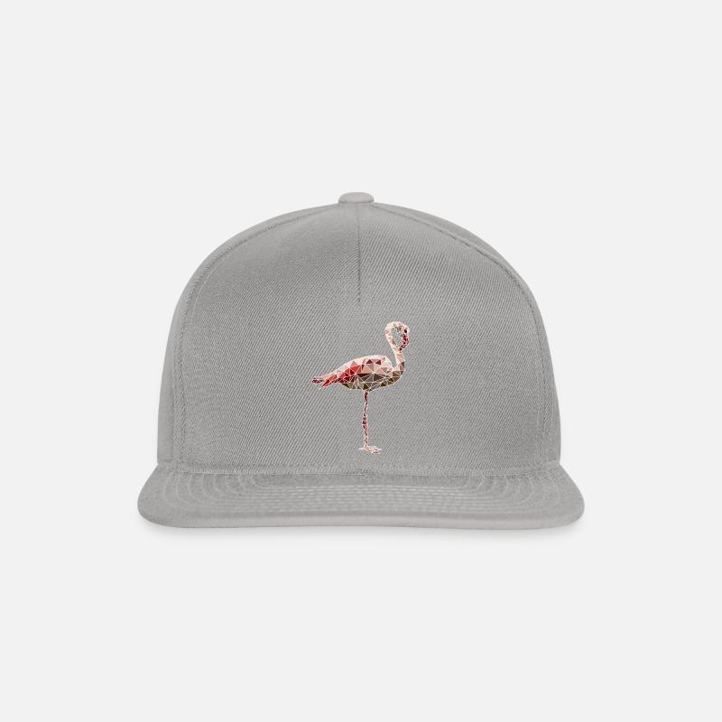 Flamingo polygon mosaic pink pink - Snapback Cap - graphite/graphite