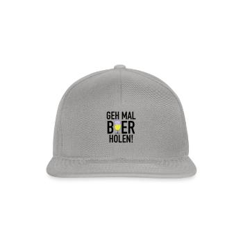 Bier holen 3c - Snapback Cap - Graphit/Graphit - Vorne