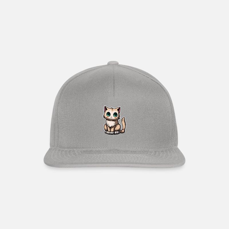 süße Katze - Snapback Cap - Graphit/Graphit