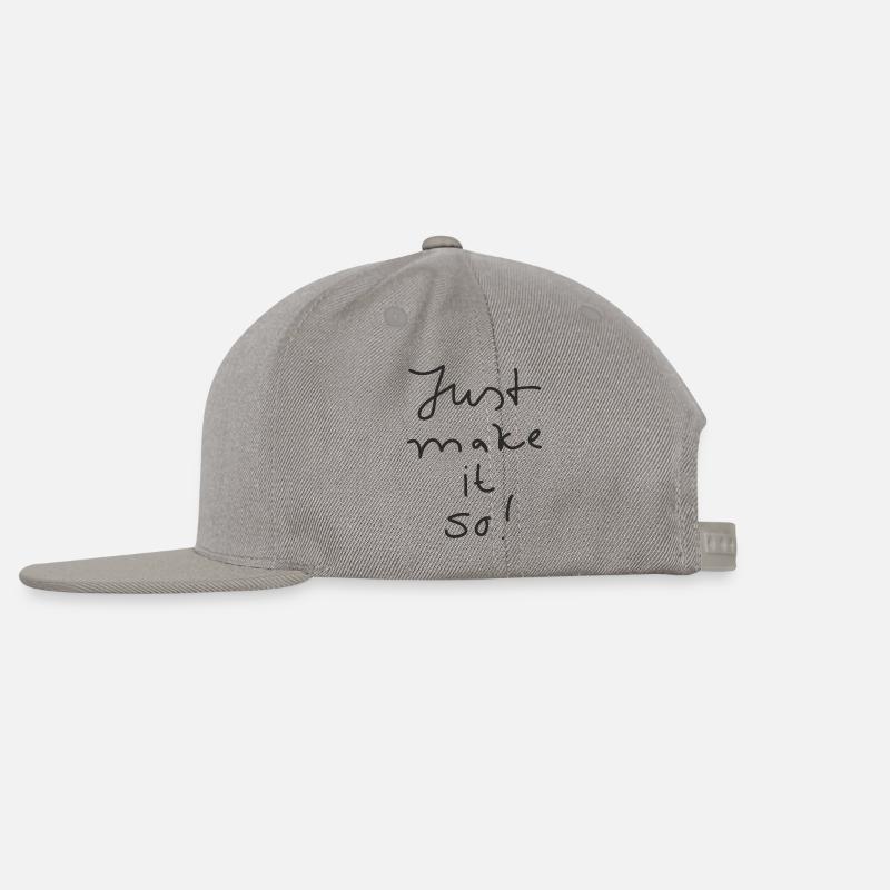 Just Make It So - Statement Spruch Motivation - Snapback Cap - Graphit/Graphit