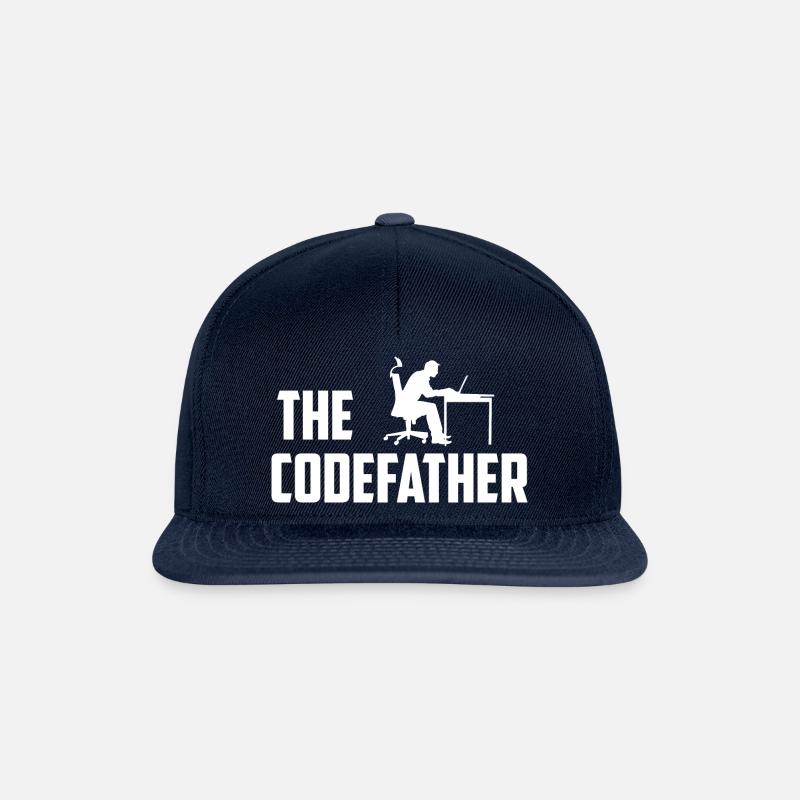 The Codefather Programmer Coder Developer Software - Snapback Cap - Navy/Navy