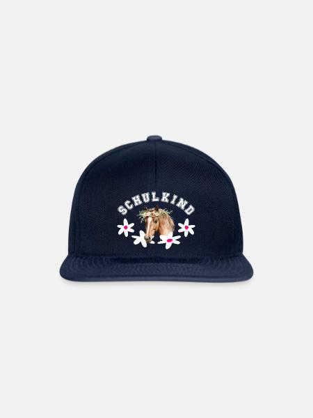 Schulkind Einschulung Erstklässler Klasse 1 Pferd - Snapback Cap - Navy/Navy