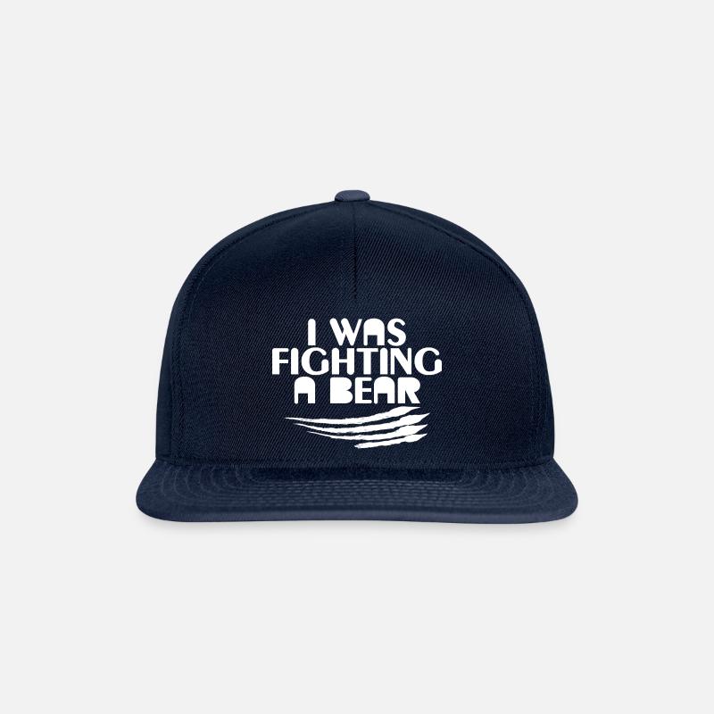 I Was Fighting A Bear 4 - Snapback Cap - Navy/Navy