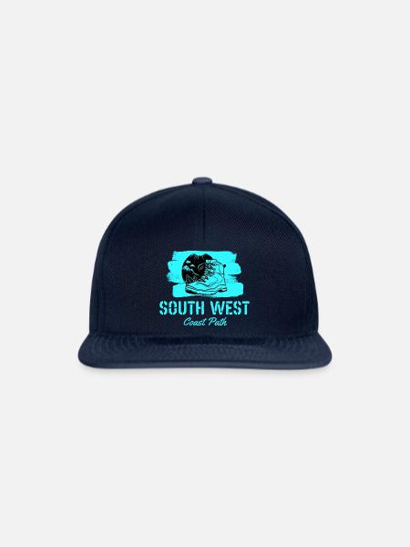 South West Coast Path Hiking England Wandern Küste - Snapback Cap - Navy/Navy