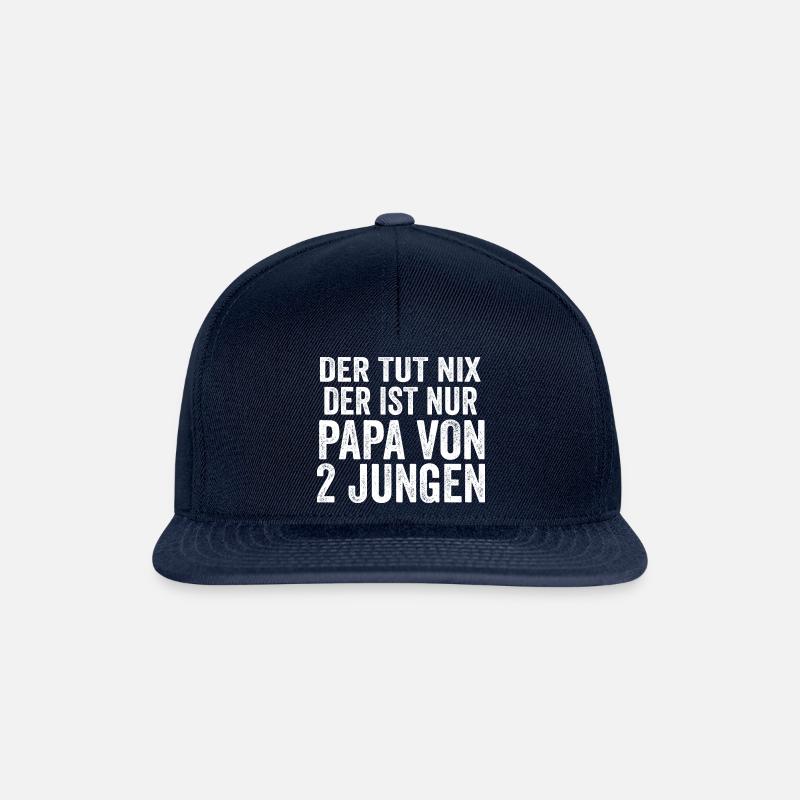 Papa 2 Söhne Vater Geschenk - Snapback Cap - Navy/Navy