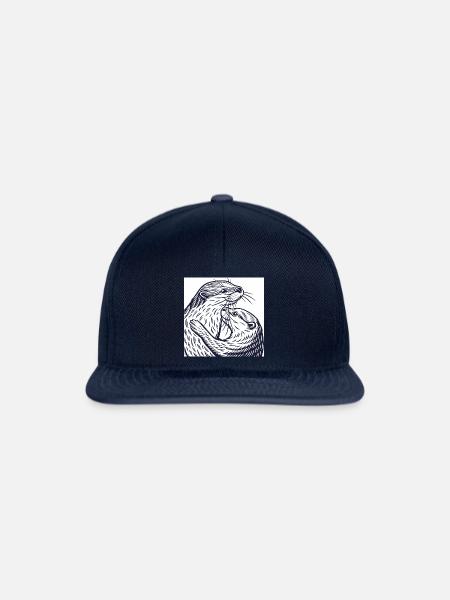 Verschlungene Fischotter - Snapback Cap - Navy/Navy