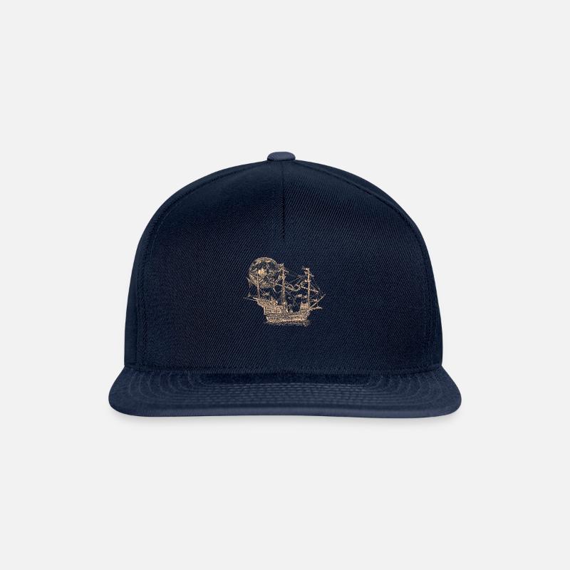 Schiff Pirat Segelschiff Kapitän See Geschenk - Snapback Cap - Navy/Navy