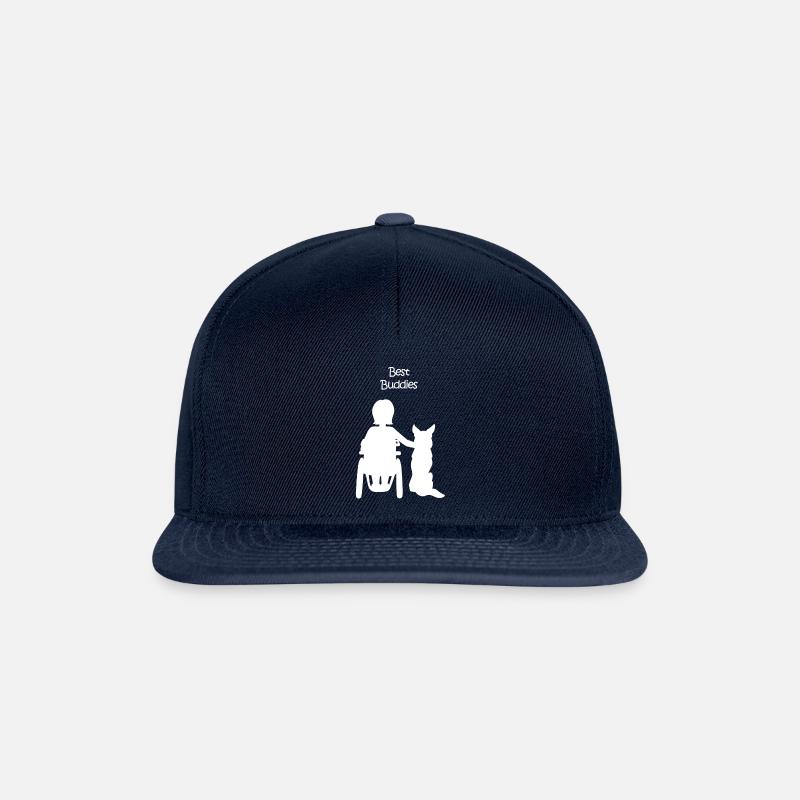 Rollstuhlfahrerin mit Hund Beste Kumpel - Snapback Cap - Navy/Navy