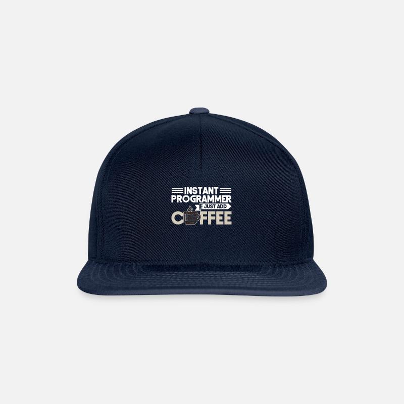 Instant Programmer Add Coffee Programmer Coding - Snapback Cap - navy/navy