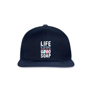 Soap Making Crafting Life Is Too - Snapback Cap - Navy/Navy - Vorne