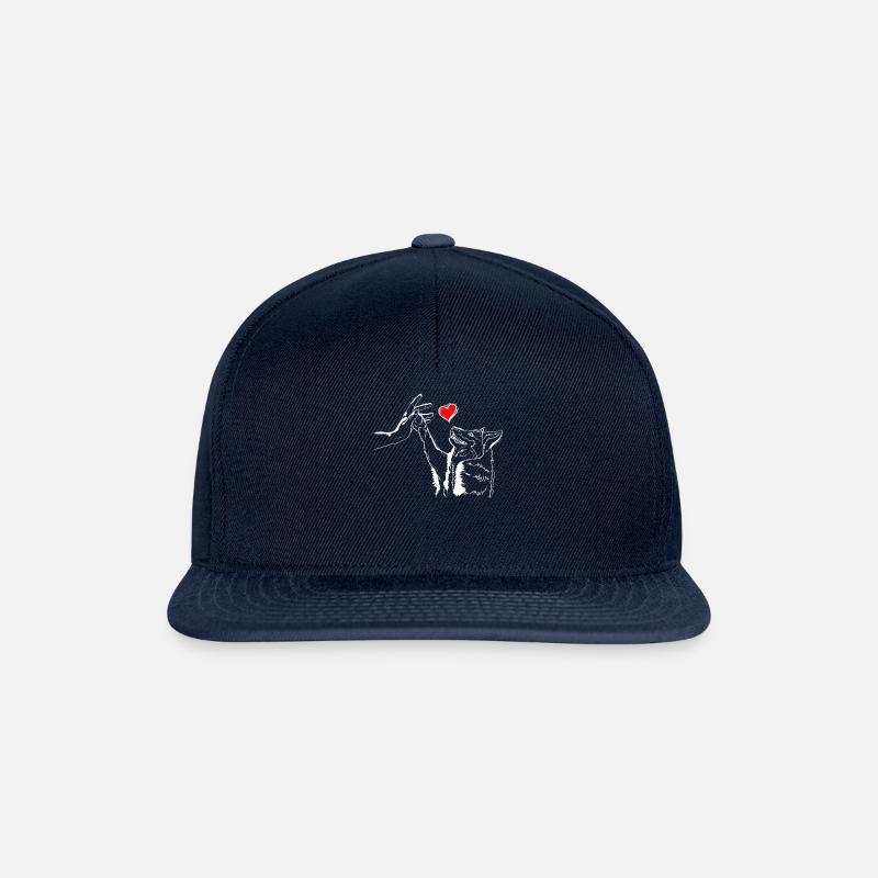 Fuchs Herz Händchen Halten mit Fuchs - Snapback Cap - Navy/Navy