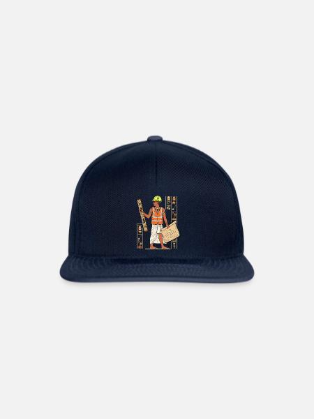 Pyramidenbauer als moderner Polier Bauleiter - Snapback Cap - Navy/Navy