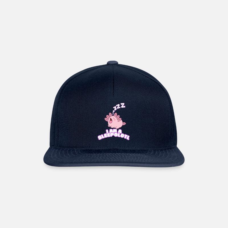 Sleepolotl - Snapback Cap - Navy/Navy