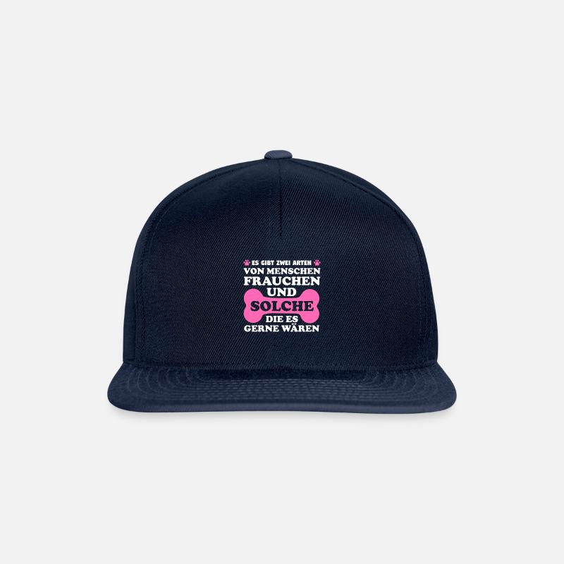 Frauchen Hund Hundemama Geschenk - Snapback Cap - Navy/Navy
