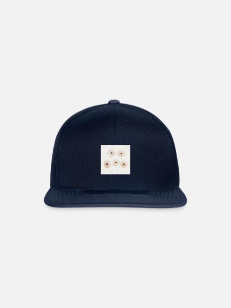 Mohn Blumen Beige Brown - Snapback Cap - Navy/Navy