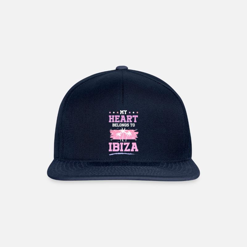 Ibiza Herz Spruch - Snapback Cap - Navy/Navy