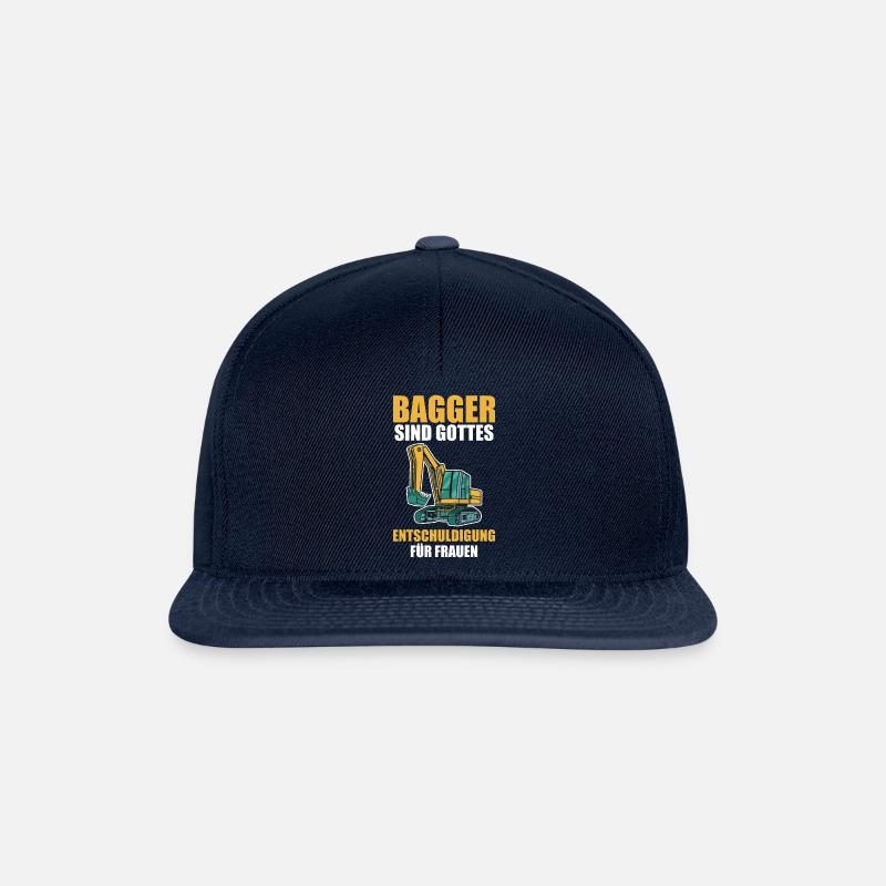 Baggerfahrer Maschinenführer Tiefbauer Bagger - Snapback Cap - Navy/Navy