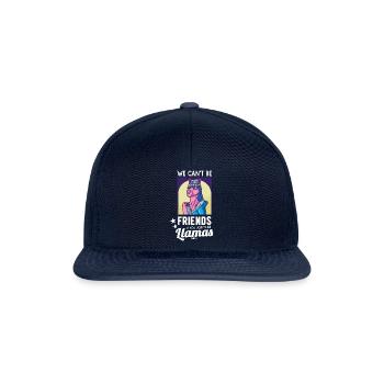 We Can´t Be Friends If You Don´t Like Llamas - Snapback Cap - Navy/Navy - Vorne