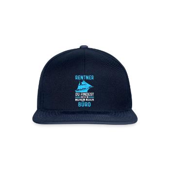 Segeln Rentner Segler Geschenk - Snapback Cap - Navy/Navy - Vorne