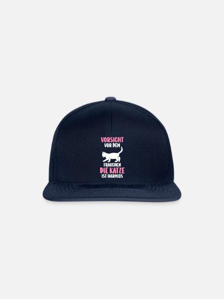 katzenliebhaber Mieze Miezekatze Katze Kater Katze - Snapback Cap - Navy/Navy