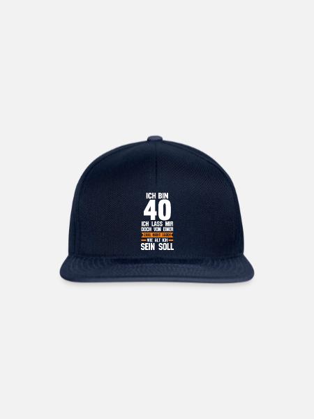 40. Geburtstag Feier 40 Jahre Geschenk - Snapback Cap - Navy/Navy