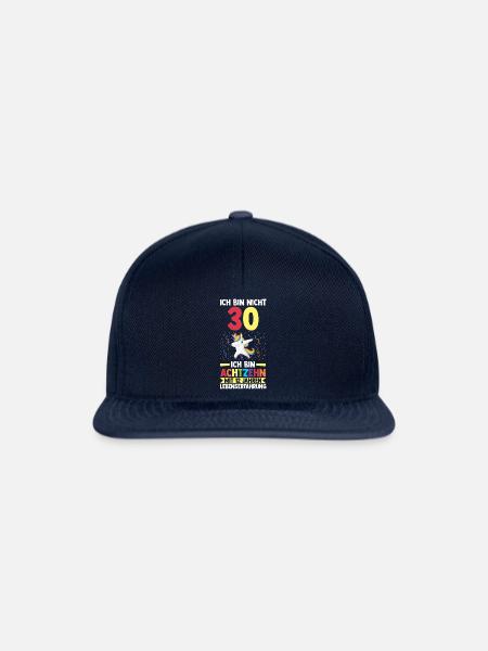 30. Geburtstag Einhorn 30 Jahre Geschenk - Snapback Cap - Navy/Navy