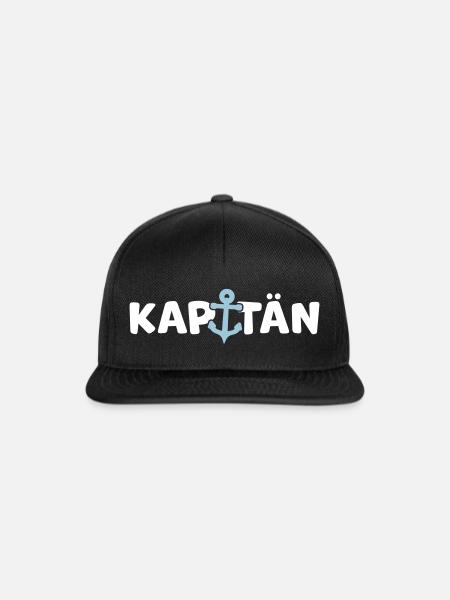 Kapitän - Snapback Cap - Schwarz/Schwarz