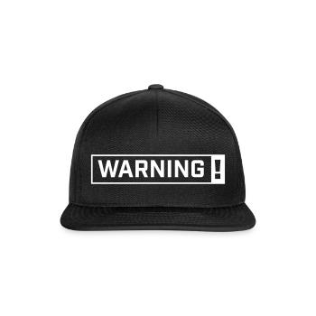 WARNING! - Snapback Cap - black/black - Front