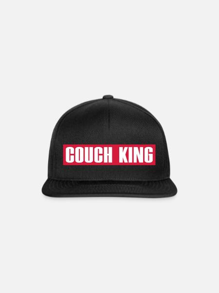 COUCH KING - Snapback Cap - Schwarz/Schwarz