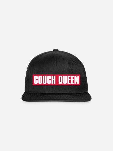 COUCH QUEEN - Snapback Cap - Schwarz/Schwarz
