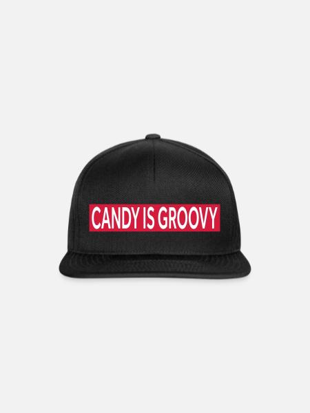 CANDY IS GROOVY - Snapback Cap - Schwarz/Schwarz