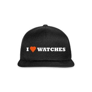 J'AIME LES MONTRES - Casquette snapback - noir/noir - Devant