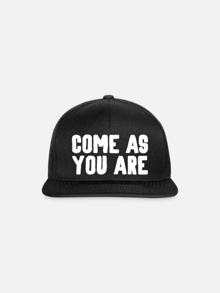 Komm, wie du bist - Snapback Cap - Schwarz/Schwarz