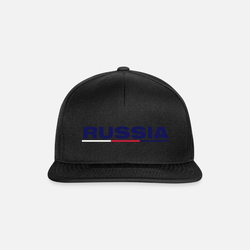 RUSSIA - Snapback Cap - Schwarz/Schwarz