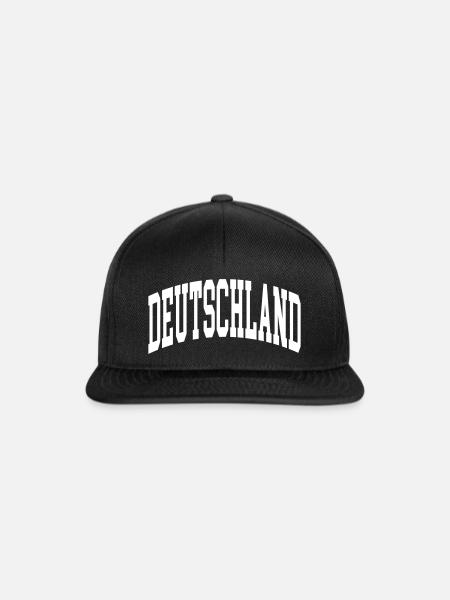 Deutschland - Snapback Cap - Schwarz/Schwarz