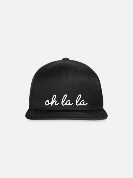 Oh la la - Snapback Cap - Schwarz/Schwarz