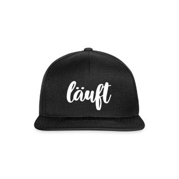 läuft - Snapback Cap - Schwarz/Schwarz - Vorne