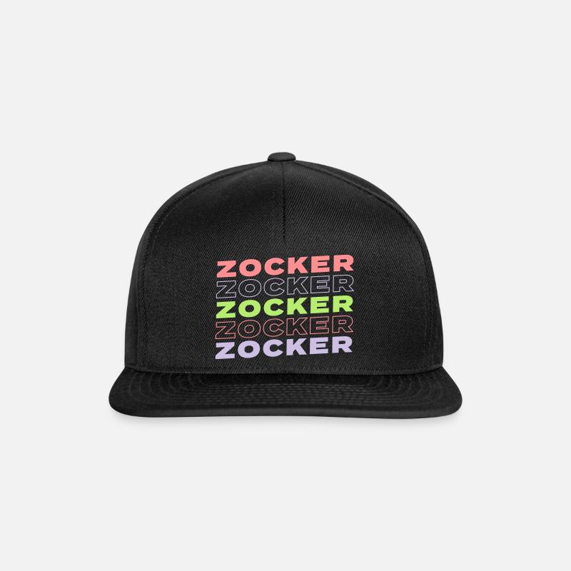 ZOCKER ZOCKER ZOCKER - Snapback Cap - Schwarz/Schwarz