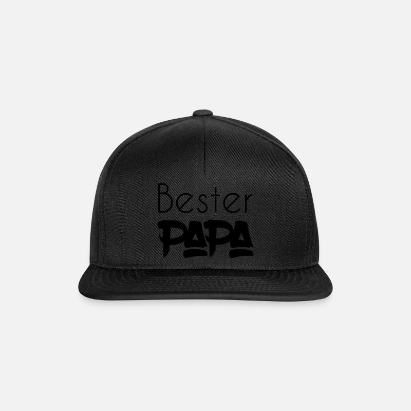 Bester Papa - Snapback Cap - Schwarz/Schwarz